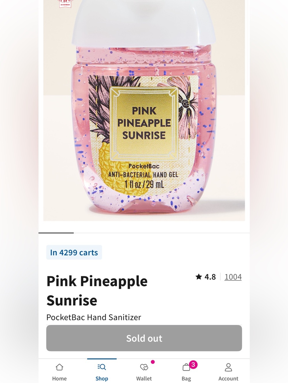 Bath & Body Works Pink Pineapple Sunrise Gentle & Clean Foaming Soap + PocketBac - Picture 6 of 6